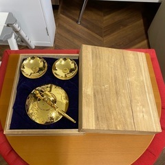 521 急須 金杯 酒器セット 24KGPの画像