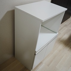 ☆ジモティ割あり☆ NITORI レンジ台 ホワイト H94.5×D50.5×W120 クリーニング済み HJ5901 (リユース日立店)  日立の収納家具《食器棚、キッチン収納》の中古あげます・譲ります｜ジモティーで不用品の処分