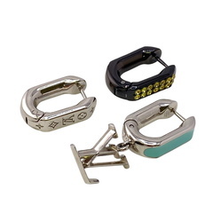 ルイヴィトン LOUIS VUITTON ピアス パラダイスチェーン ブックルドレイユ M00925 シルバー