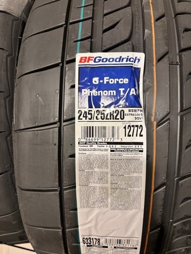 送料格安で発送可能！新品未使用品2024年製　 245/35ZR20 BF goodrich