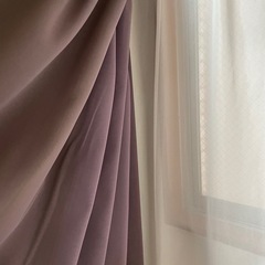 ニトリ　遮光カーテン&レースカーテン2枚ずつセットの画像