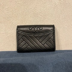 トリーバーチ　名刺入れ　カードケース　ブラック　大容量の画像