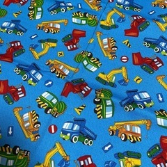 生地　働く車　入園グッズを手作りされる方