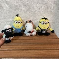 ミニオン　スヌーピー　ひつじのショーン　ぬいぐるみ　キーホルダー...