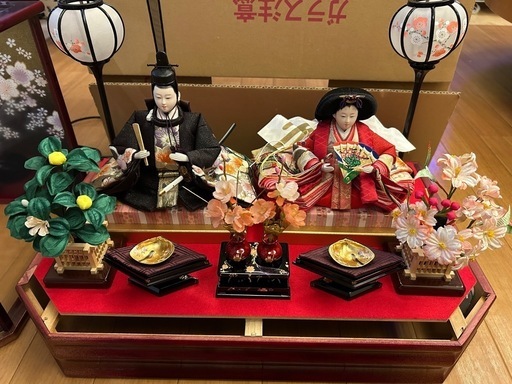 ひな人形　三段収納飾り　福仙　Ｗ-93275 ひな人形 三段収納飾り 福仙 W-93275