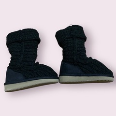 Le moir 黒 ニット編み込み ブーツ キッズ　13cm レモールの画像