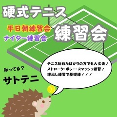 【初級者歓迎】 硬式テニス　球出し練習会　スマッシュ！サーブ！　...