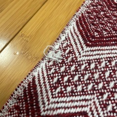 ペルーで購入　ストール　マフラー　落ち着いた赤色の画像