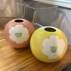 丸い花瓶　2個セット