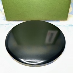木製堅地漆器 丸盆大小2枚セット25cm・21cmの画像