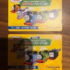 京阪電車　交野線　1DAY フリーチケット　トーマス　