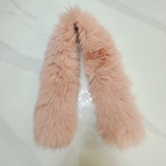 1.新品未使用　ピンク　ファー　マフラー　ティペット　お揃いの画像