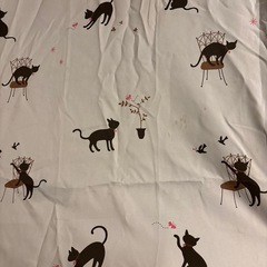 【決定】230cm 遮光2級　猫柄　ピンク　オーダーカーテンの画像