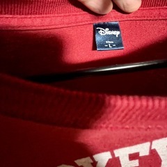 [Disney] ミッキーマウス　長袖ロングT 赤 トレーナー スウェットの画像