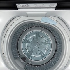 【美品‼️最終値下げ】AQUA 洗濯機 5.0kg 2021年製　ホワイト ガラス蓋の画像