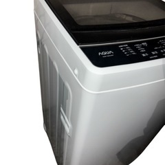 【美品‼️最終値下げ】AQUA 洗濯機 5.0kg 2021年製　ホワイト ガラス蓋の画像