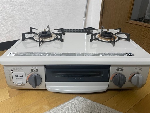 水無し片面焼グリル付ガステーブル DCM01BEL 都市ガス（13A）用/左強火 都市ガス（13A）