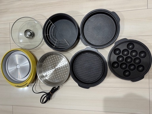 ホットプレート　鍋　たこ焼き器　蒸し器　焼き肉