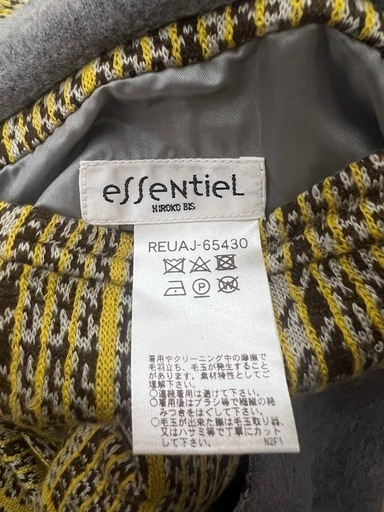 esseNtieL HIROKO BISリバーシブルチェックダブルフェイスコート 