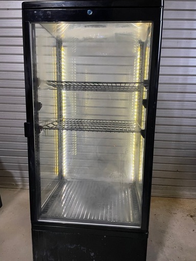冷蔵庫　LEDライト付き4面ガラス冷蔵ショーケース