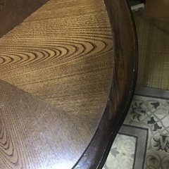 アンティーク　木製丸テーブル　大田区　引き取り限定の画像