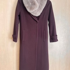 ノエラ　noela フェイクファーショールカラーコート・フェイクファーティペット付きの画像