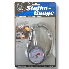 Stetho-Gauge エアゲージ ラバーホースタイプ タイヤ...