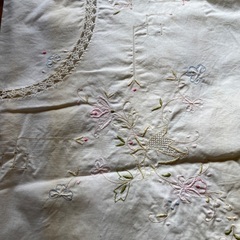 レース刺繍テーブルクロス　中古の画像