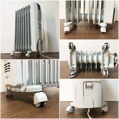 デロンギ オイルヒーターKHD410812-LG デジタルラディアント サーマルカットフィン8枚 De'Longhi　暖房器具 清掃/動作確認済みの画像