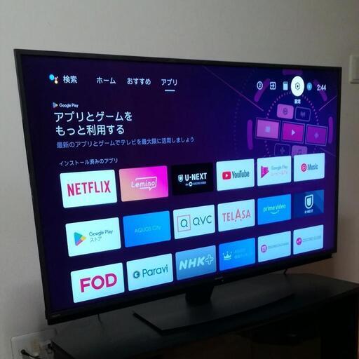 【美品／Android TV／4Kチューナー内蔵】 シャープ　43型液晶テレビ