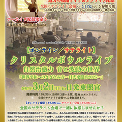 3/2（日）現地にいるかのような臨場感で☆日光東照宮クリス…