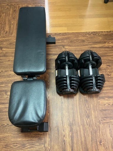 可変式ダンベル40kg×2＋アジャスタブルベンチ