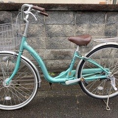 【26インチ自転車】LEDオートライト付　リヤタイヤ、前カゴ新品❗️BAA認定車❗️若林自転車　膳所店　SALE中❗️の画像