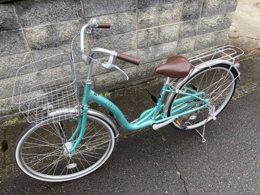 【26インチ自転車】LEDオートライト付　リヤタイヤ、前カゴ新品❗️BAA認定車❗️若林自転車　膳所店　SALE中❗️