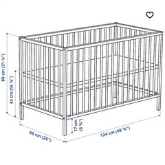 IKEAベビーベッド美品の画像