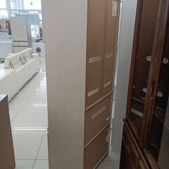 ☆ジモティ割あり☆ 松田家具 レンジボード ホワイト H179×D48.5×W117 クリーニング