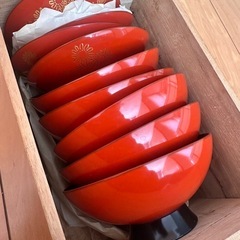 吸い物椀　漆塗り　４セットの画像