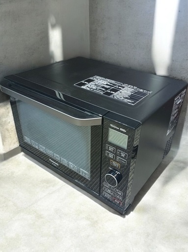 [八3473]  Panasonic　2019年製　オーブンレンジ   NE-MS265-K  角皿付　外形寸法　幅500㎜  奥行き400㎜  高さ347㎜  加熱室の有効寸法　幅319㎜  奥行き350㎜  高さ215㎜