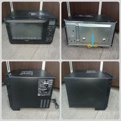 [八3473]  Panasonic　2019年製　オーブンレンジ   NE-MS265-K  角皿付　外形寸法　幅500㎜  奥行き400㎜  高さ347㎜  加熱室の有効寸法　幅319㎜  奥行き350㎜  高さ215㎜の画像