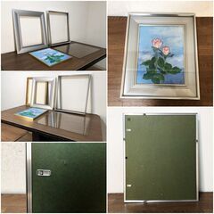 薔薇真作 作者不明 壁アート ばら油彩画リビングルーム装飾 シルバー額付き静物画バラの画像