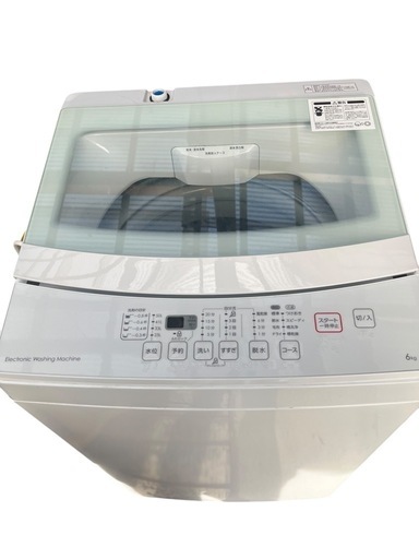 ニトリ 洗濯機 2019年製 全自動洗濯機 6.0kg ホワイト 送風