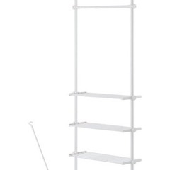 ランドリーラック　白　突っ張り棒　新品　の画像