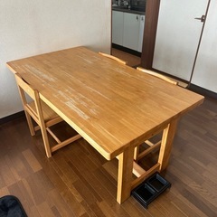 テーブル+椅子3脚セット (ミニマになりたい) 宮崎のその他の中古あげます・譲ります｜ジモティーで不用品の処分