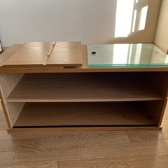 無印良品　ユニットシェルフ　ボックスガラス引き戸
