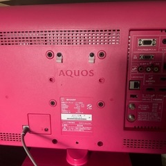 すぐ見れる‼️】SHARP AQUOS 液晶テレビ 19型✨ お洒落なピンクカラー⭕️ 配送無料 - 液晶テレビ