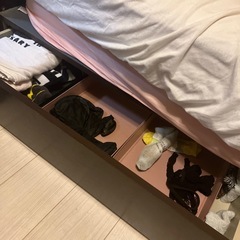 シングルベッド　フレーム　マットレスの画像