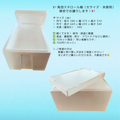 📢 発泡スチロール箱（大サイズ・未使用）格安でお譲りします！📢