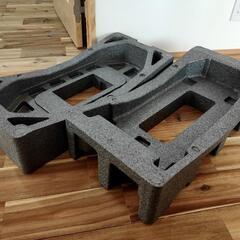 発泡スチロール。エコフロー、ポータブル電源の梱包材の画像