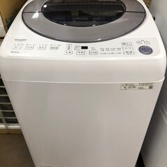 【中古品】シャープ洗濯機 ES-GV8G 2023年式　容量8㎏　高さ96㎝幅60㎝奥行59㎝