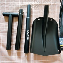 新品⭐️ スノーシャベル 車載スコップ 最長110cm アルミ合金 雪かき 除雪　ブラックの画像